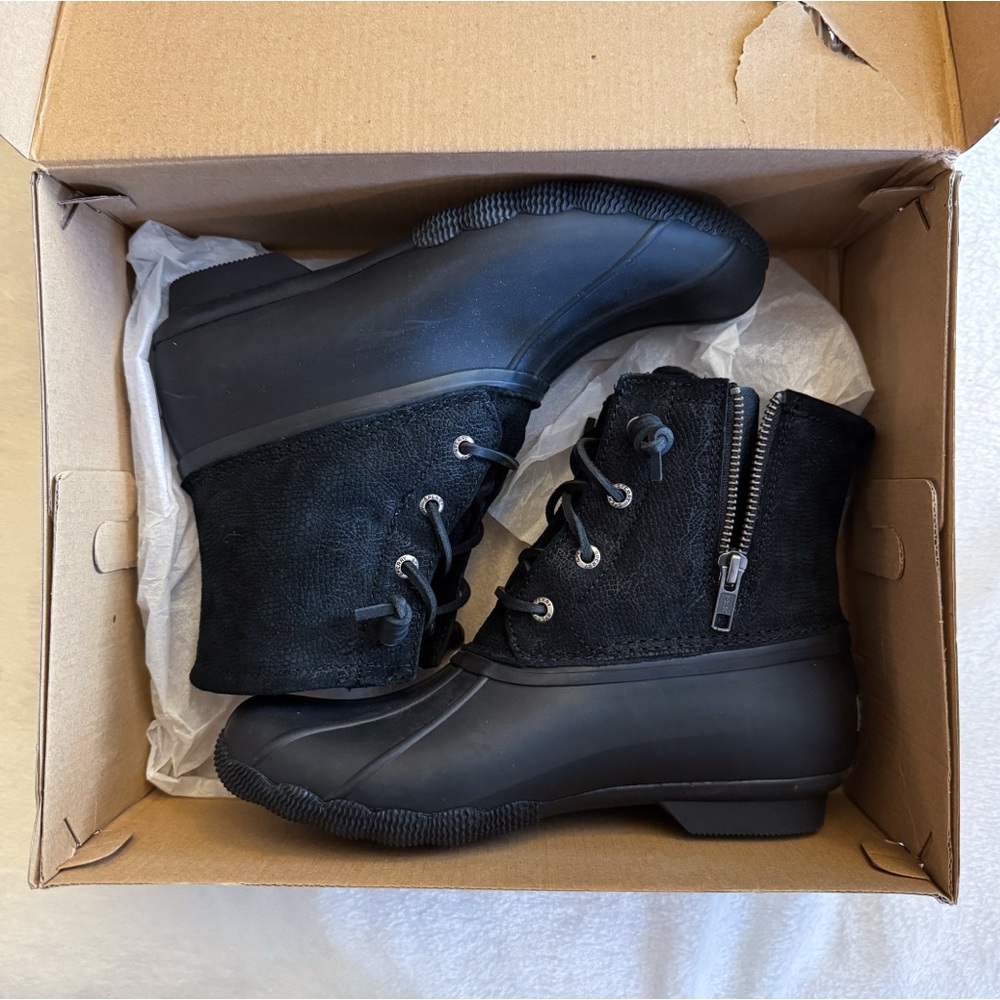 Sperry Serpent Black Saltwater Boots